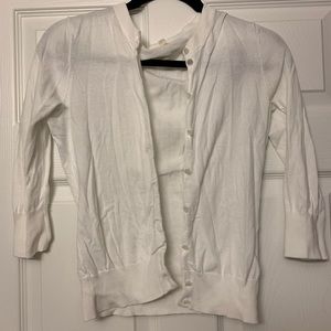 J CREW white cardigan